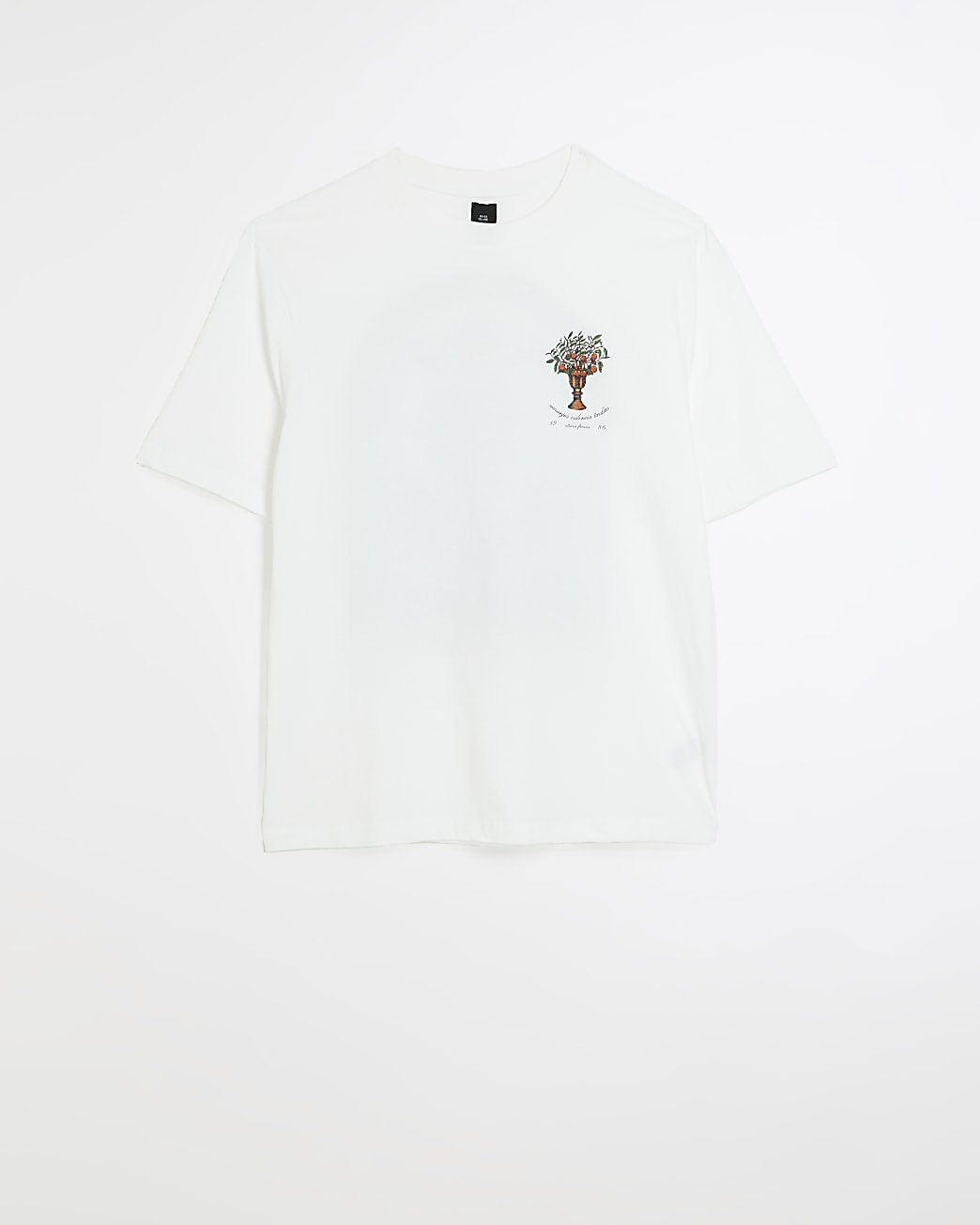 White oversized graphic back print t-shirt