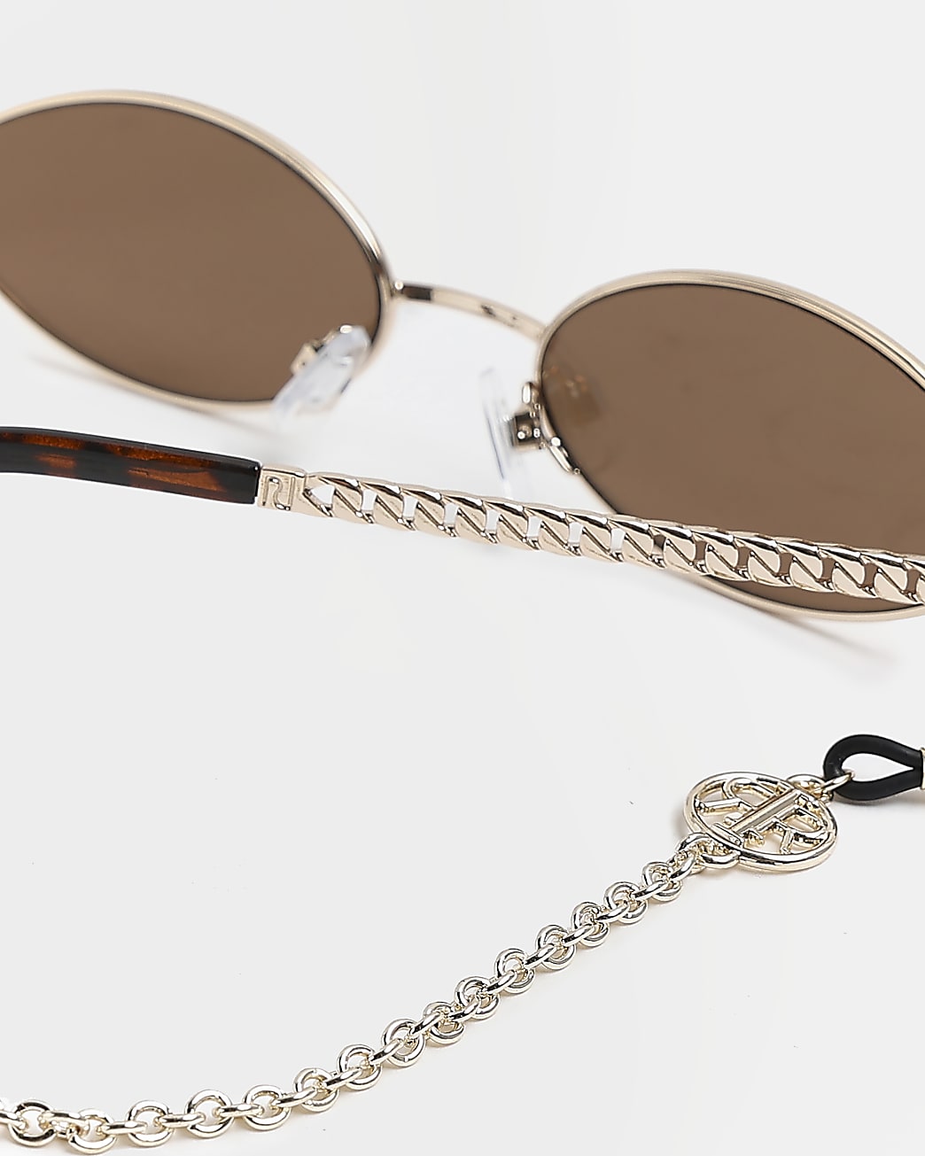Gold oval sunglasses