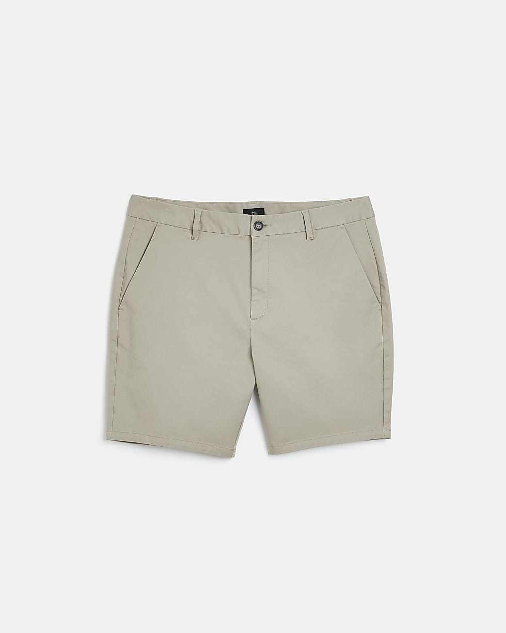 Stone skinny fit chino shorts