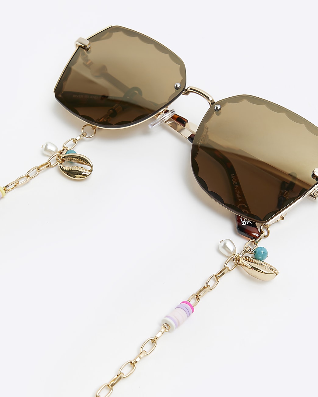 Gold Oversized Chain Sunglasses