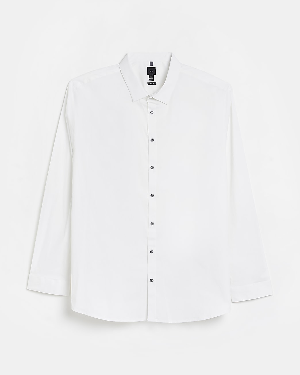 Big & Tall white slim fit long sleeve shirt
