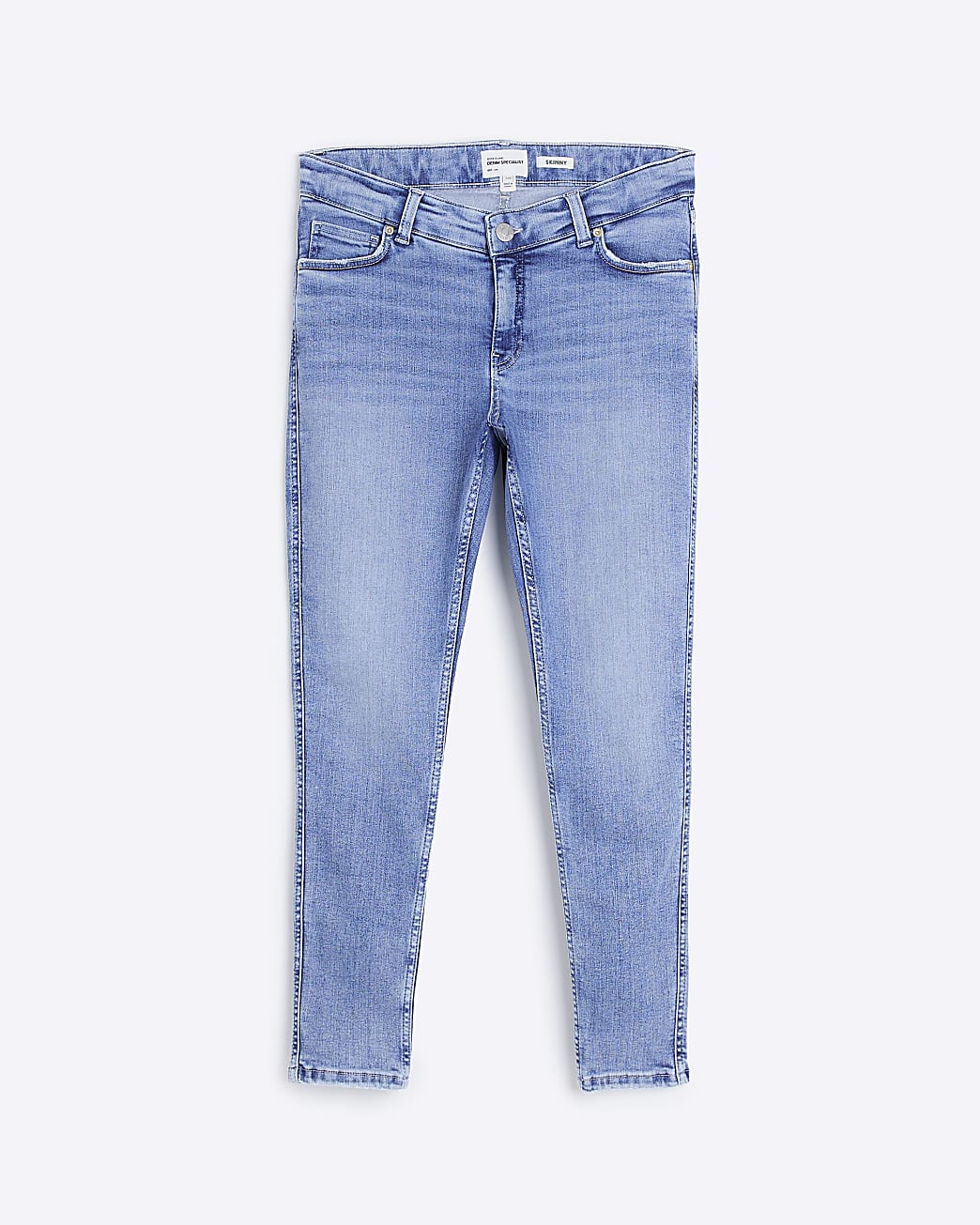 Blue low rise skinny jeans