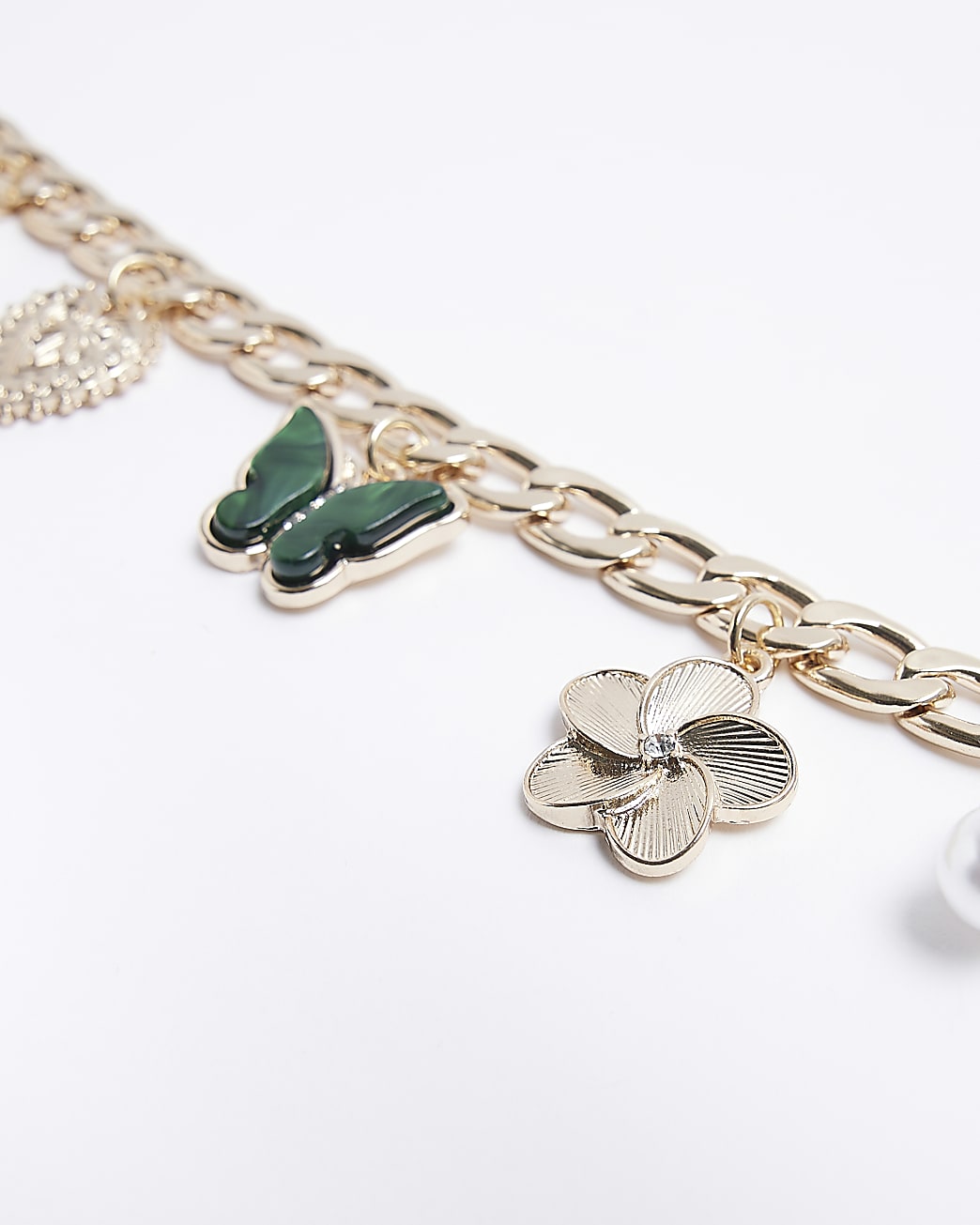 Gold charm bracelet