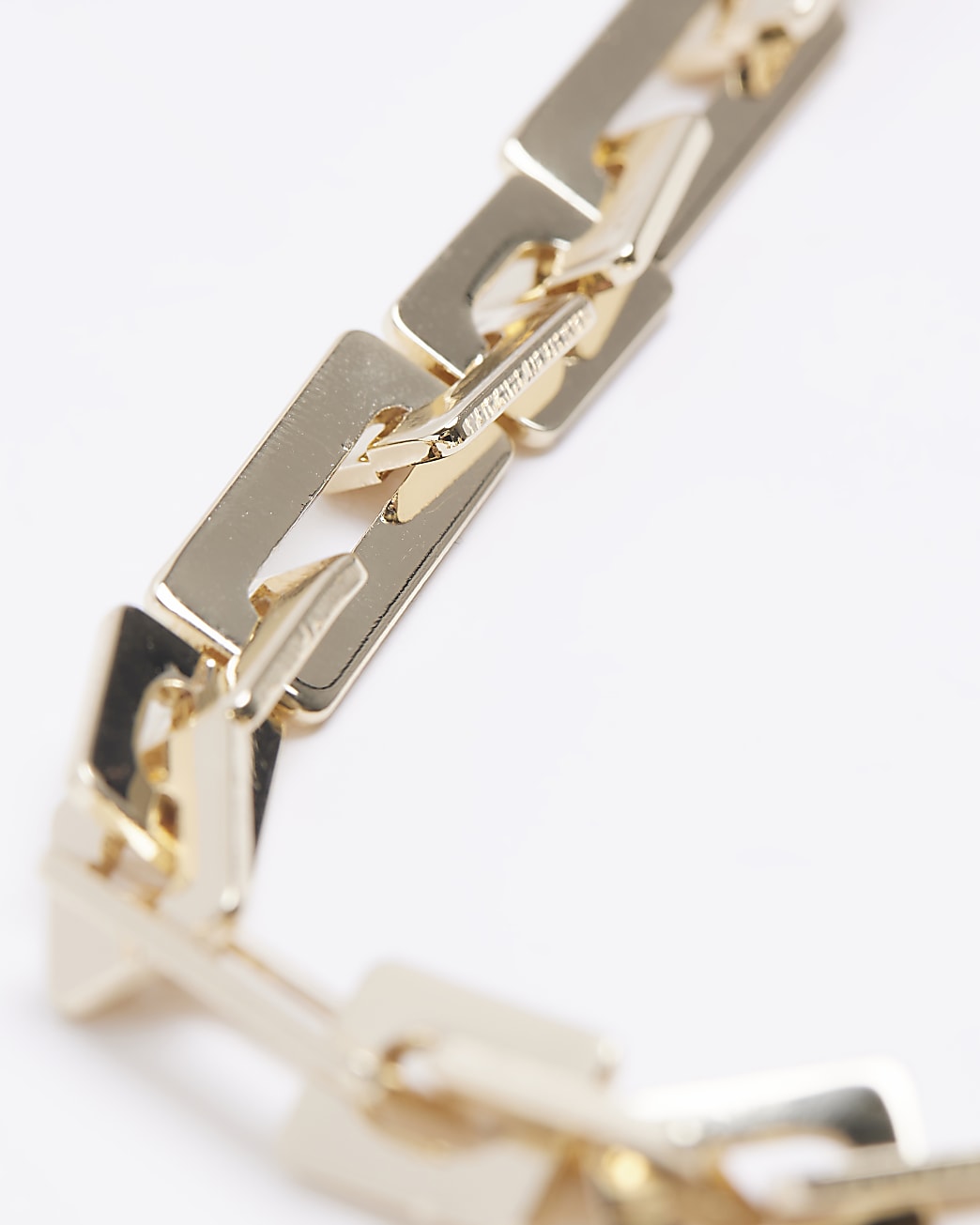 Gold Square Link Chain Necklace