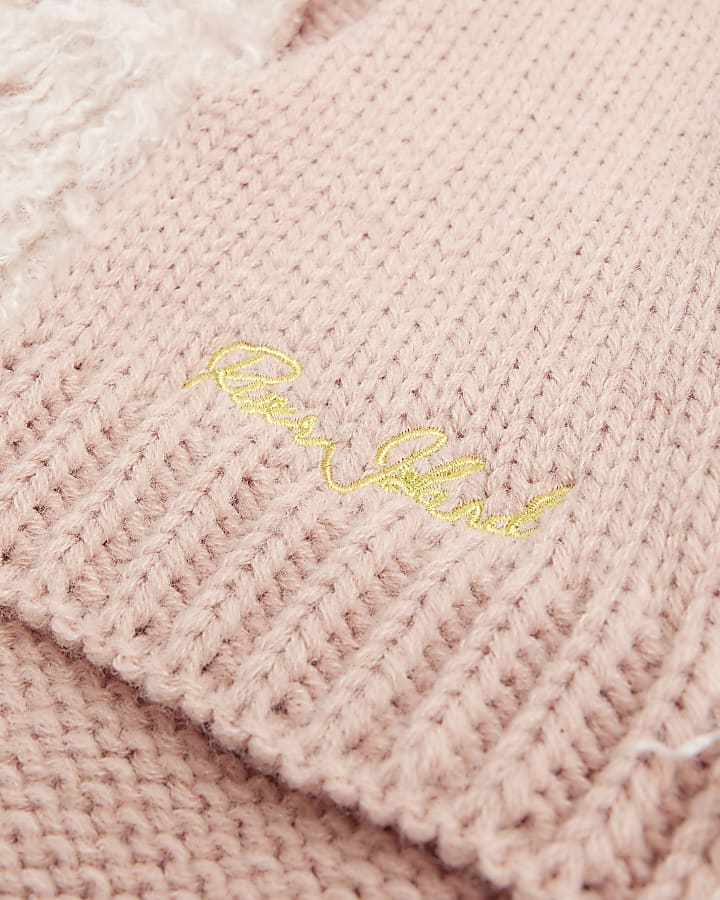 Pink faux fur dog jumper