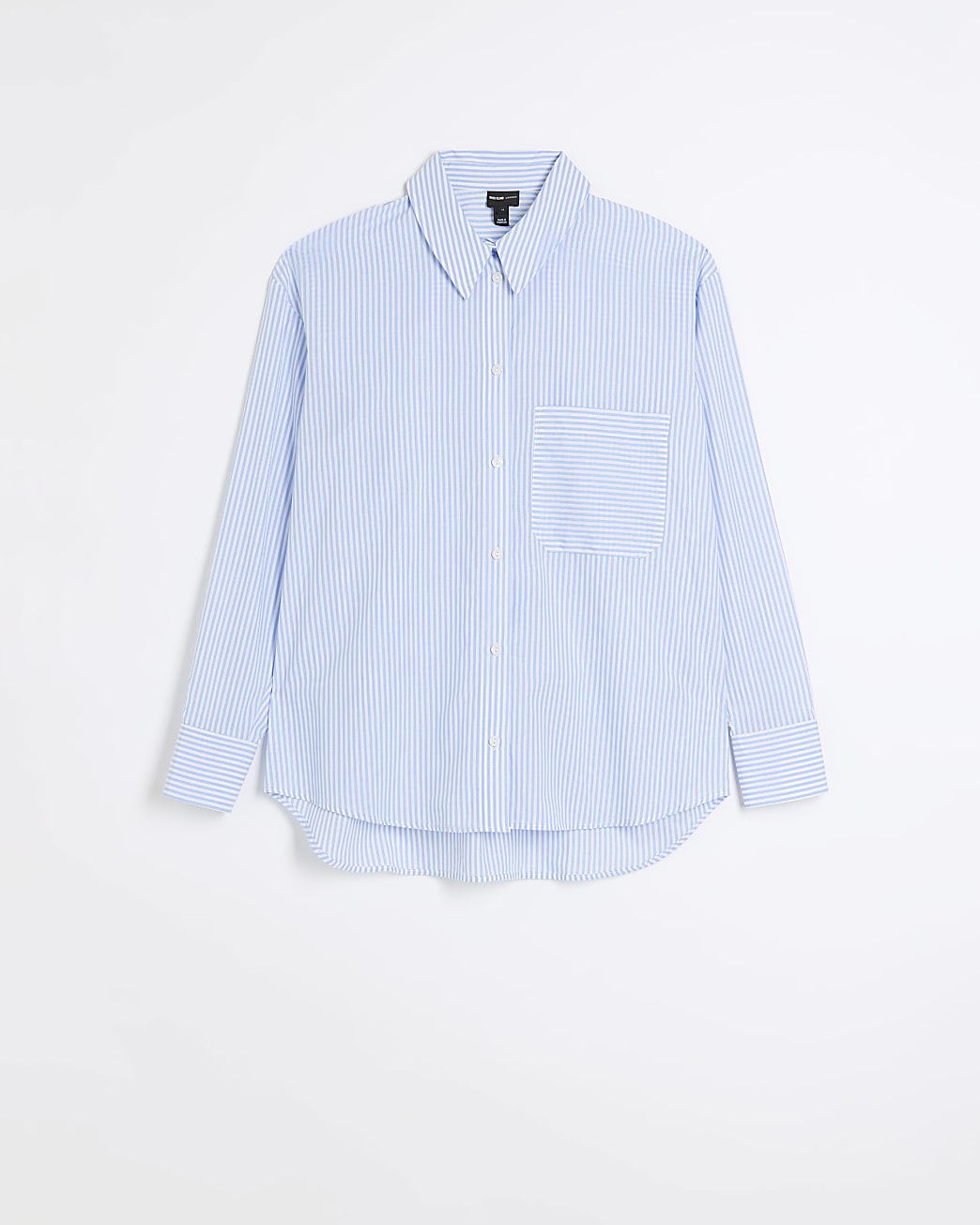 Blue stripe poplin shirt