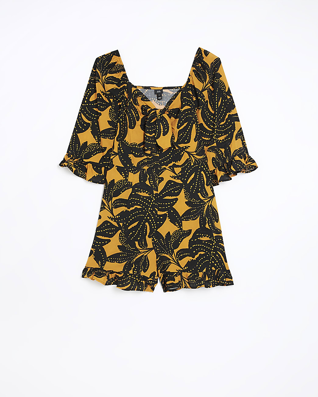 Orange print playsuit