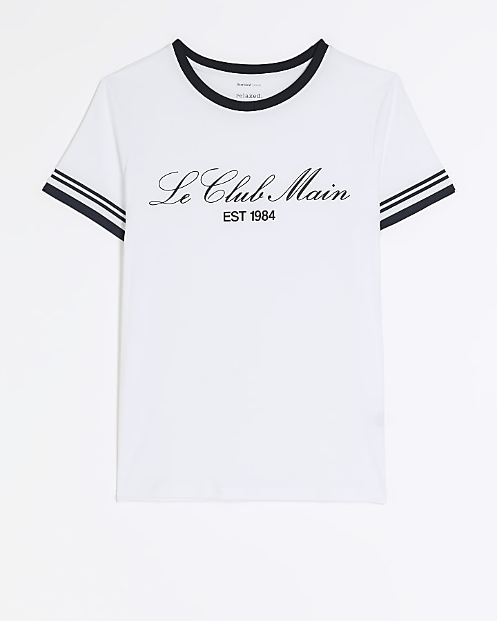 White graphic t-shirt