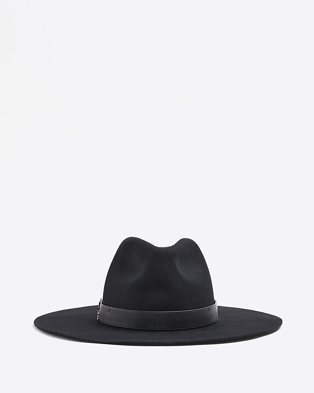 Black RI monogram trim fedora