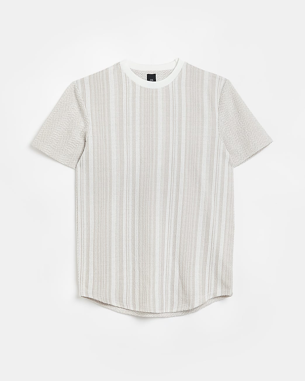 Ecru Slim fit Stripe T-shirt