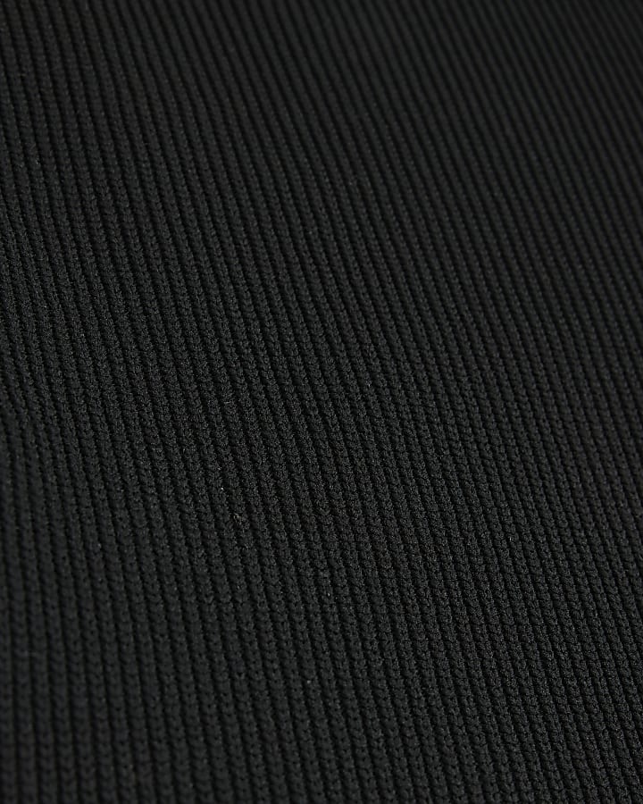 Black muscle fit short sleeve polo shirt