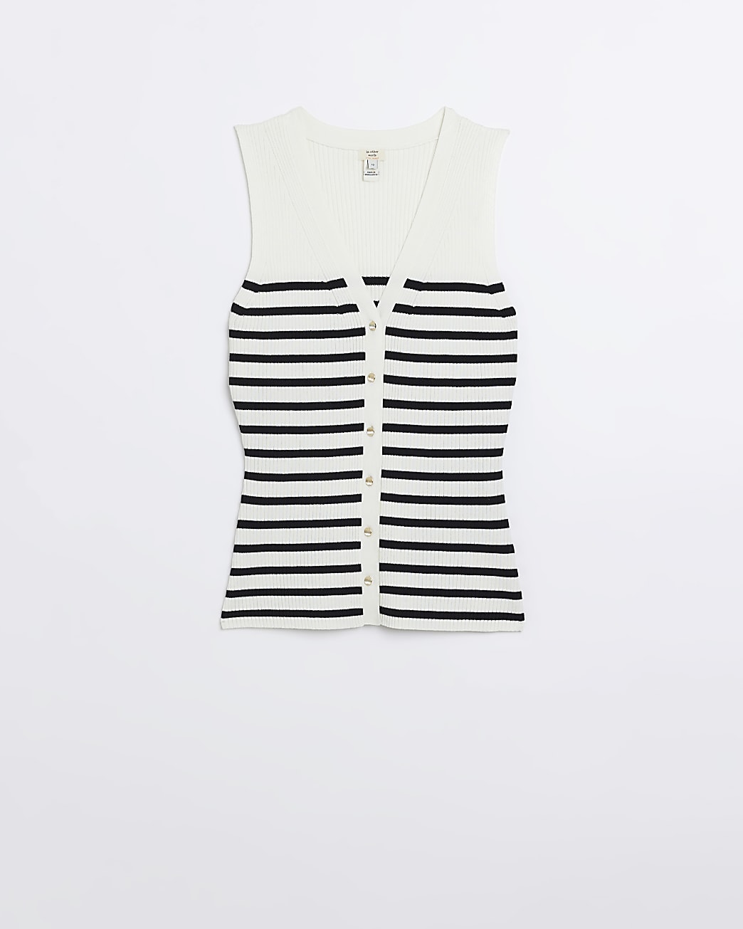 Cream Stripe Vest