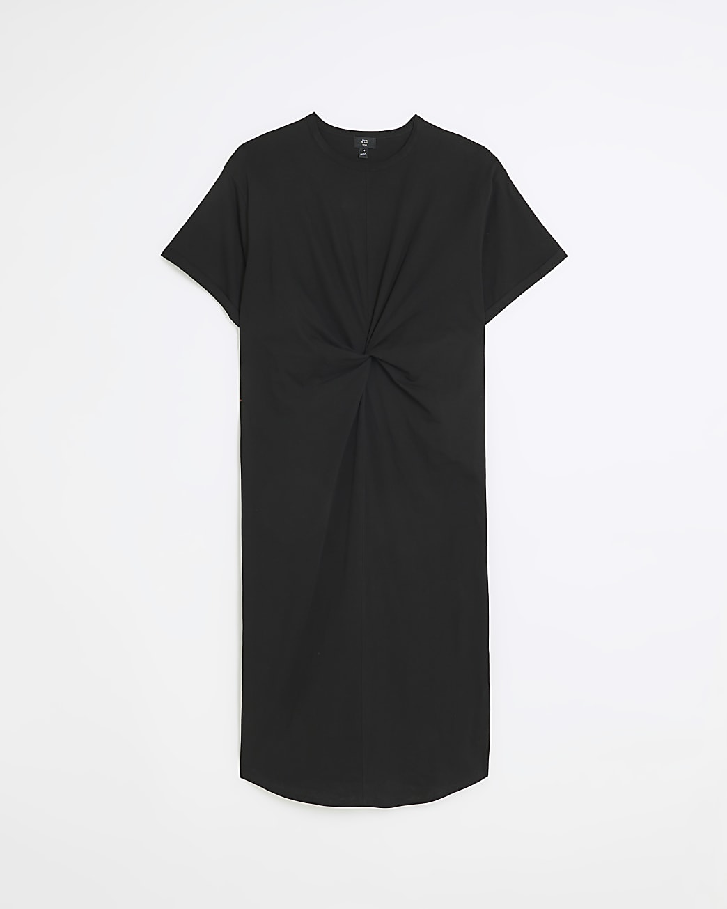 Plus black twist midi dress