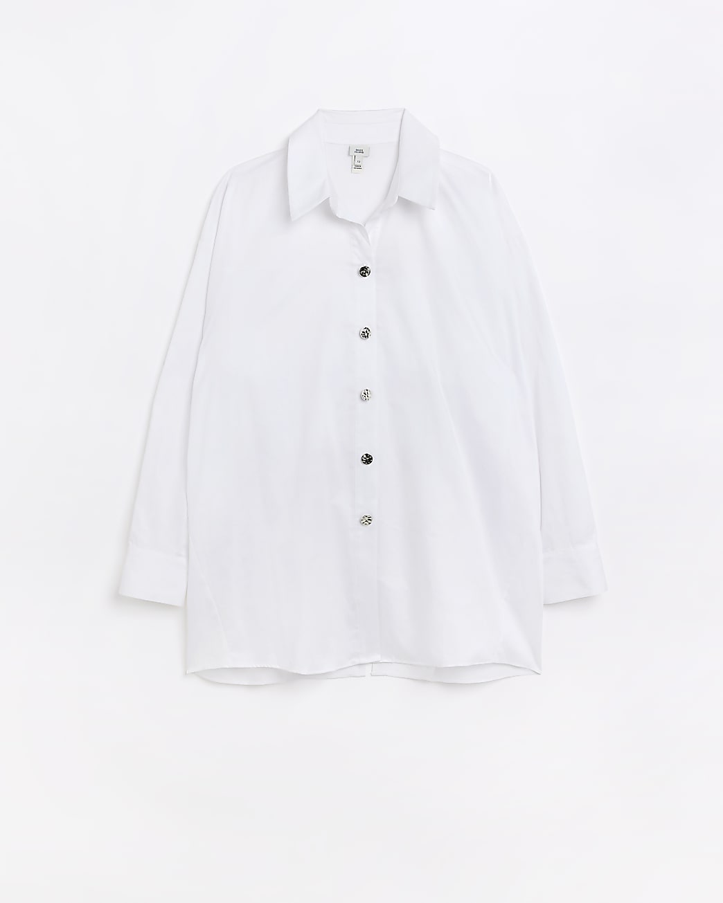 White bow detail long sleeve shirt
