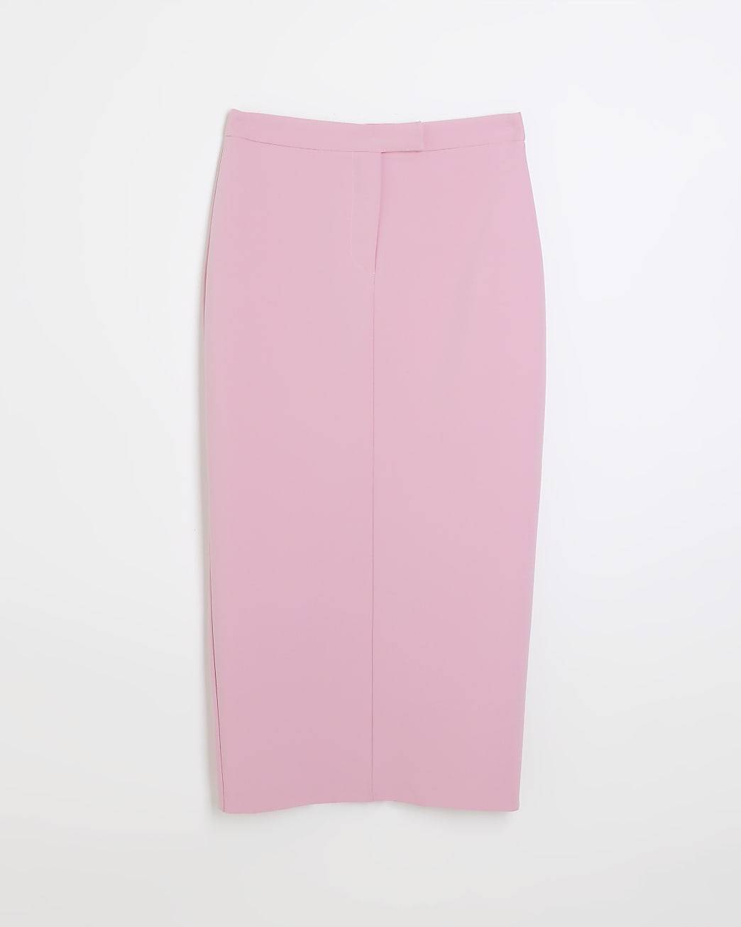 Pink pencil tailored maxi skirt