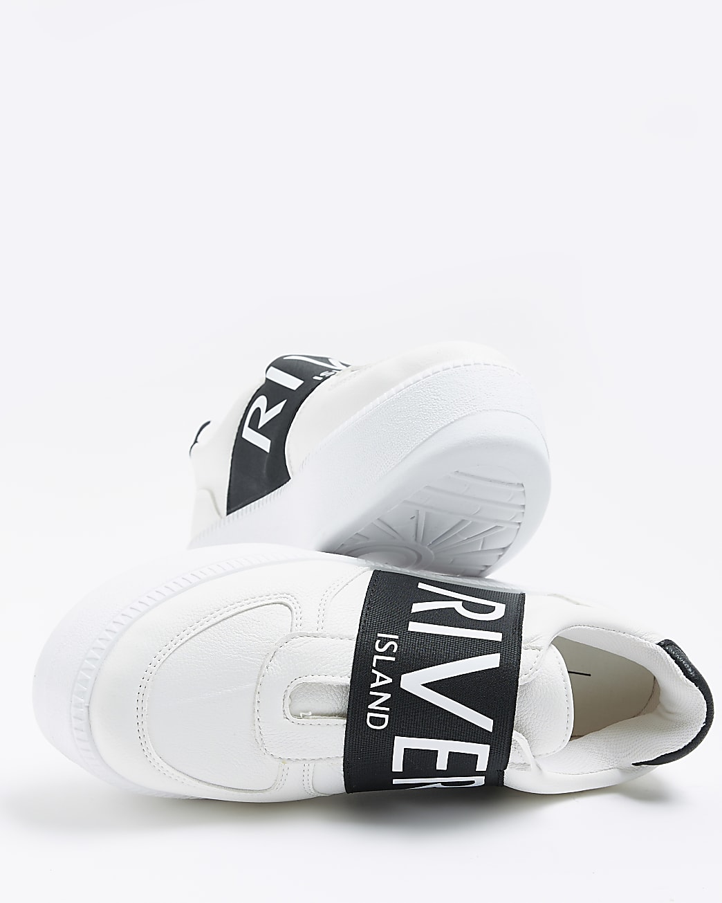 White slip on trainers