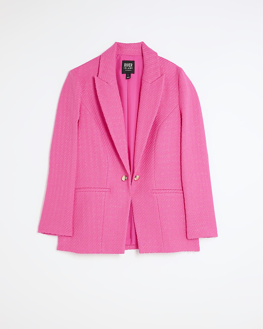 Pink boucle blazer