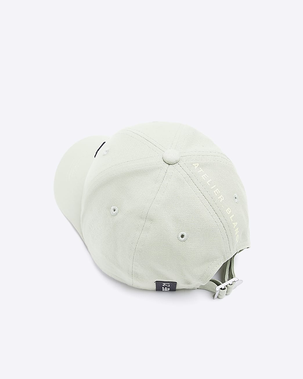 Light green canvas embroidered cap