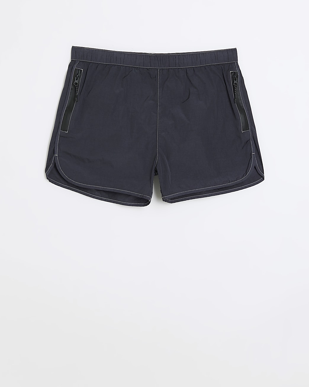 Grey regular fit iridescent swim shorts