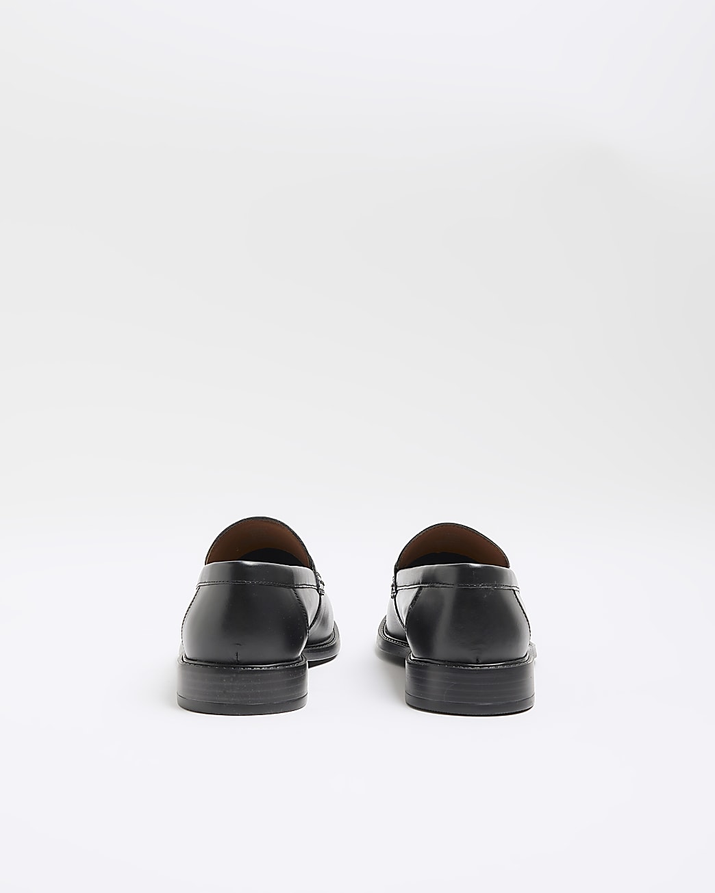 Black Leather Penny Loafers