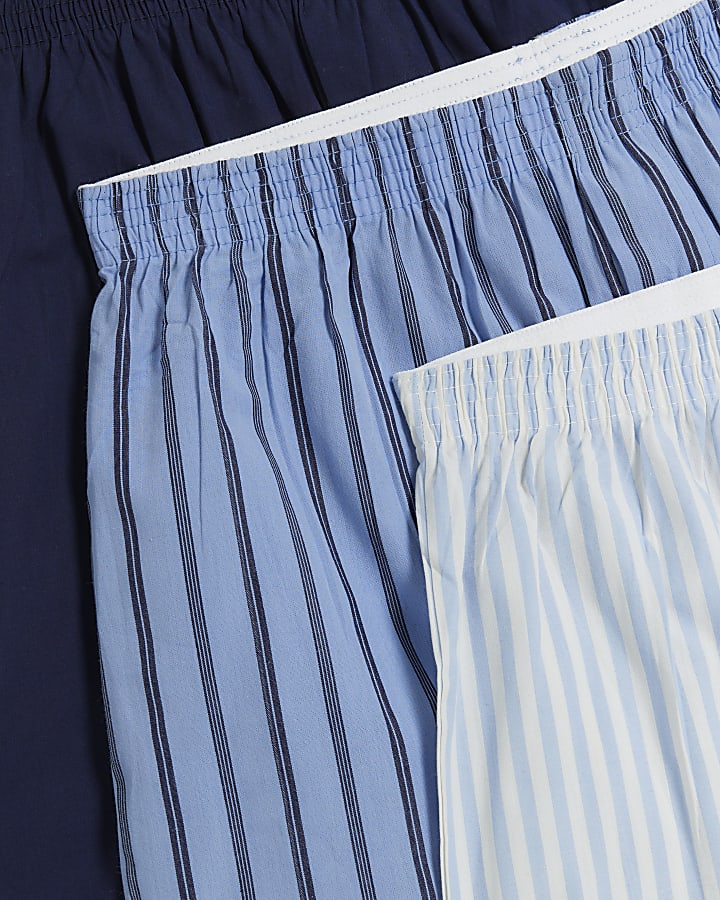 Blue stripe multipack of 3 boxer shorts