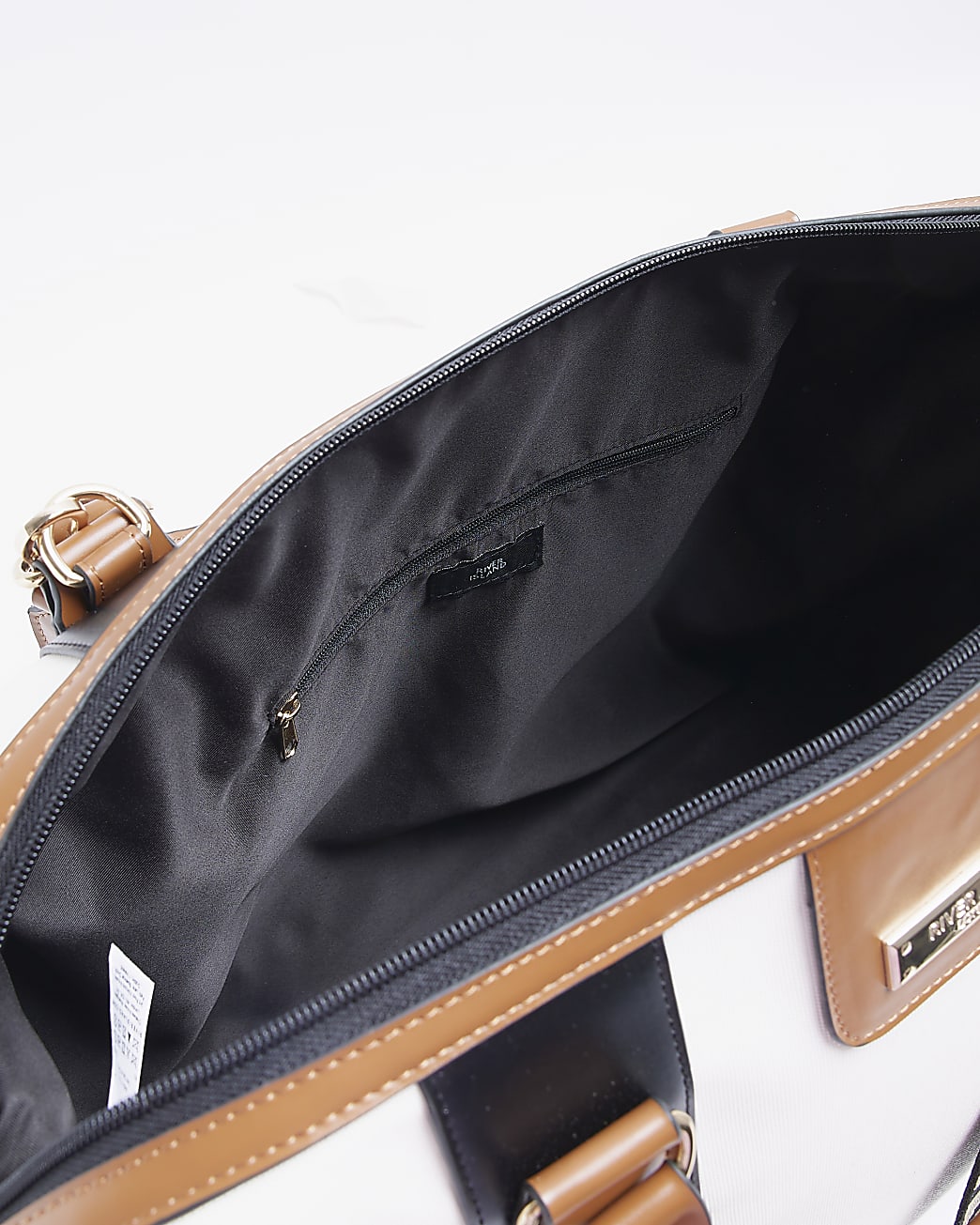Cream canvas holdall weekend bag