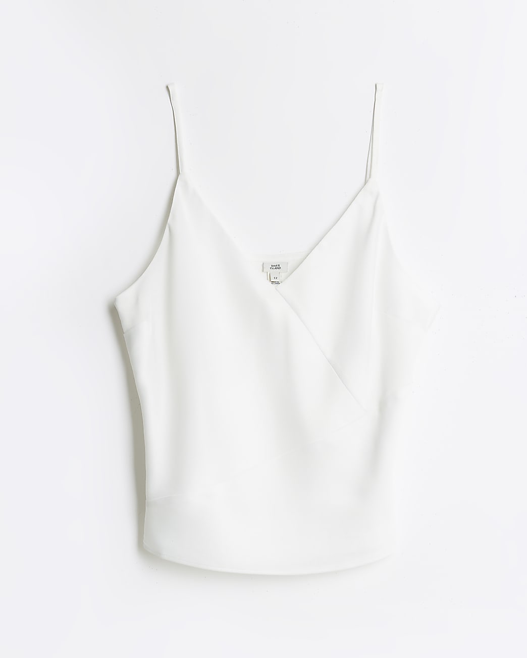 Petite white sleeveless cami top