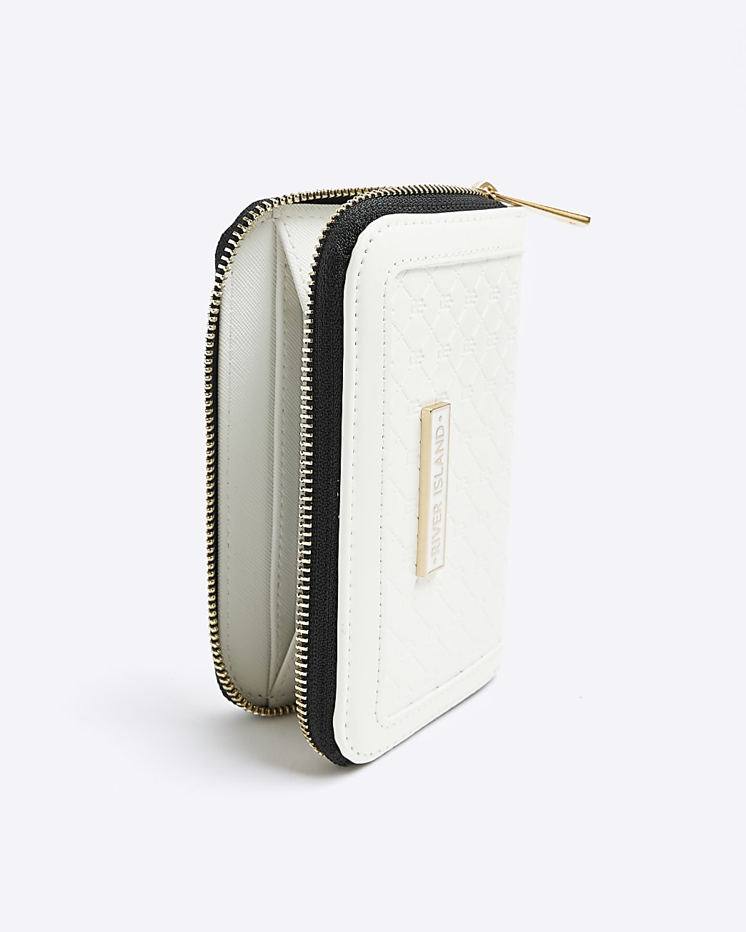 White embossed purse