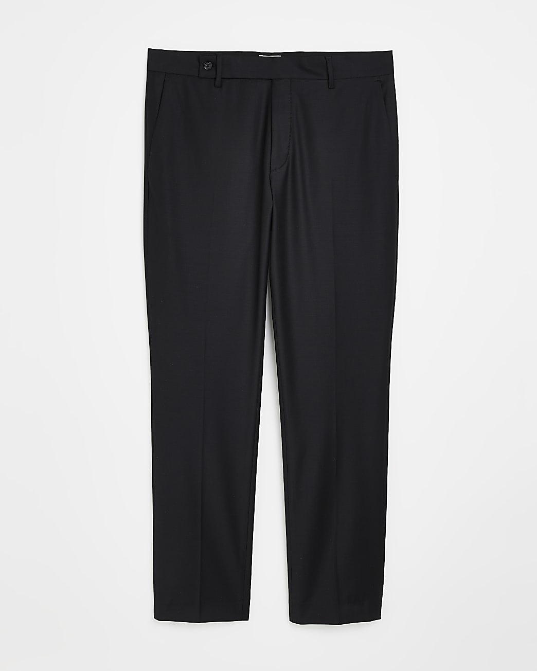 Black skinny fit wool premium suit trousers