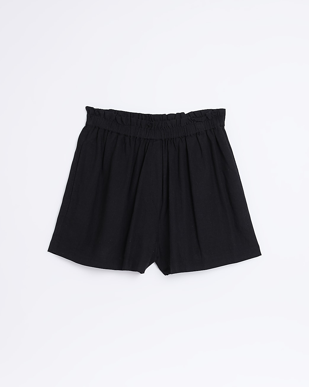 Black shorts with linen