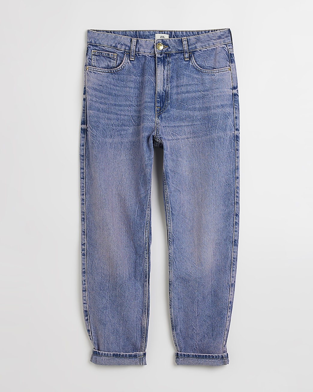 Blue high waisted mom jeans