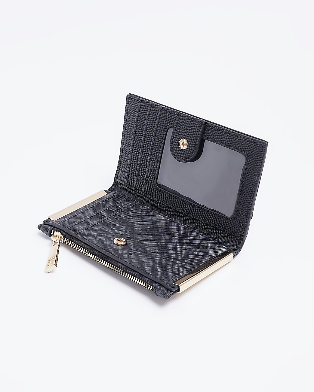 Black embossed RI monogram purse