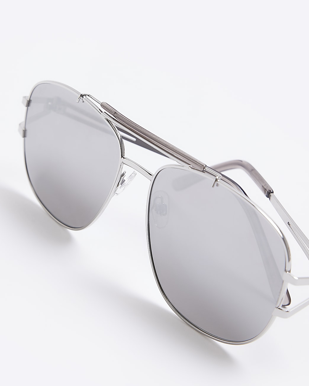 Silver aviator sunglasses