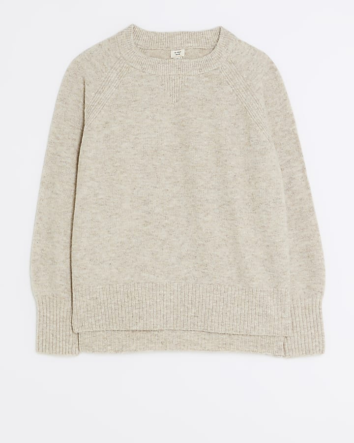Beige knitted jumper