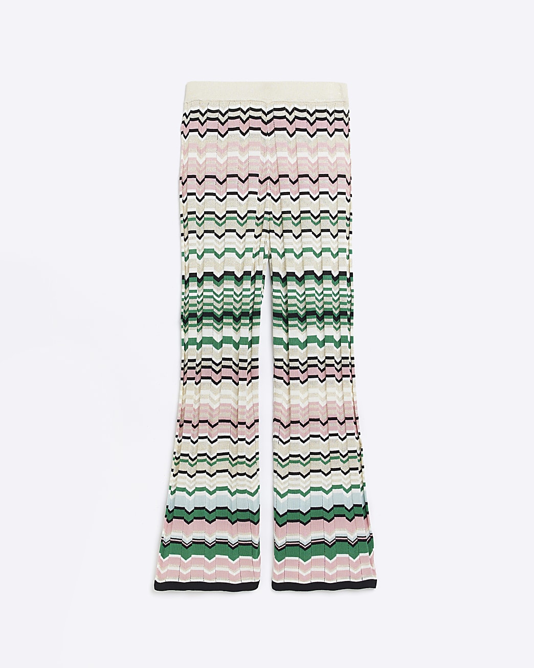 Petite Black striped Flare loose Trousers