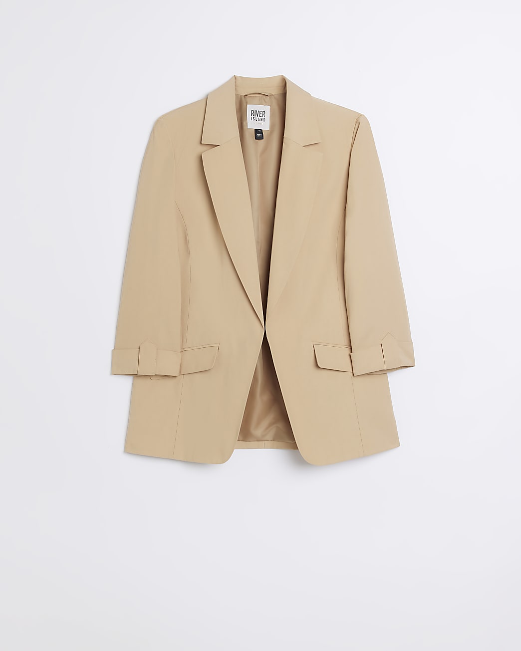 Beige casual long sleeve blazer
