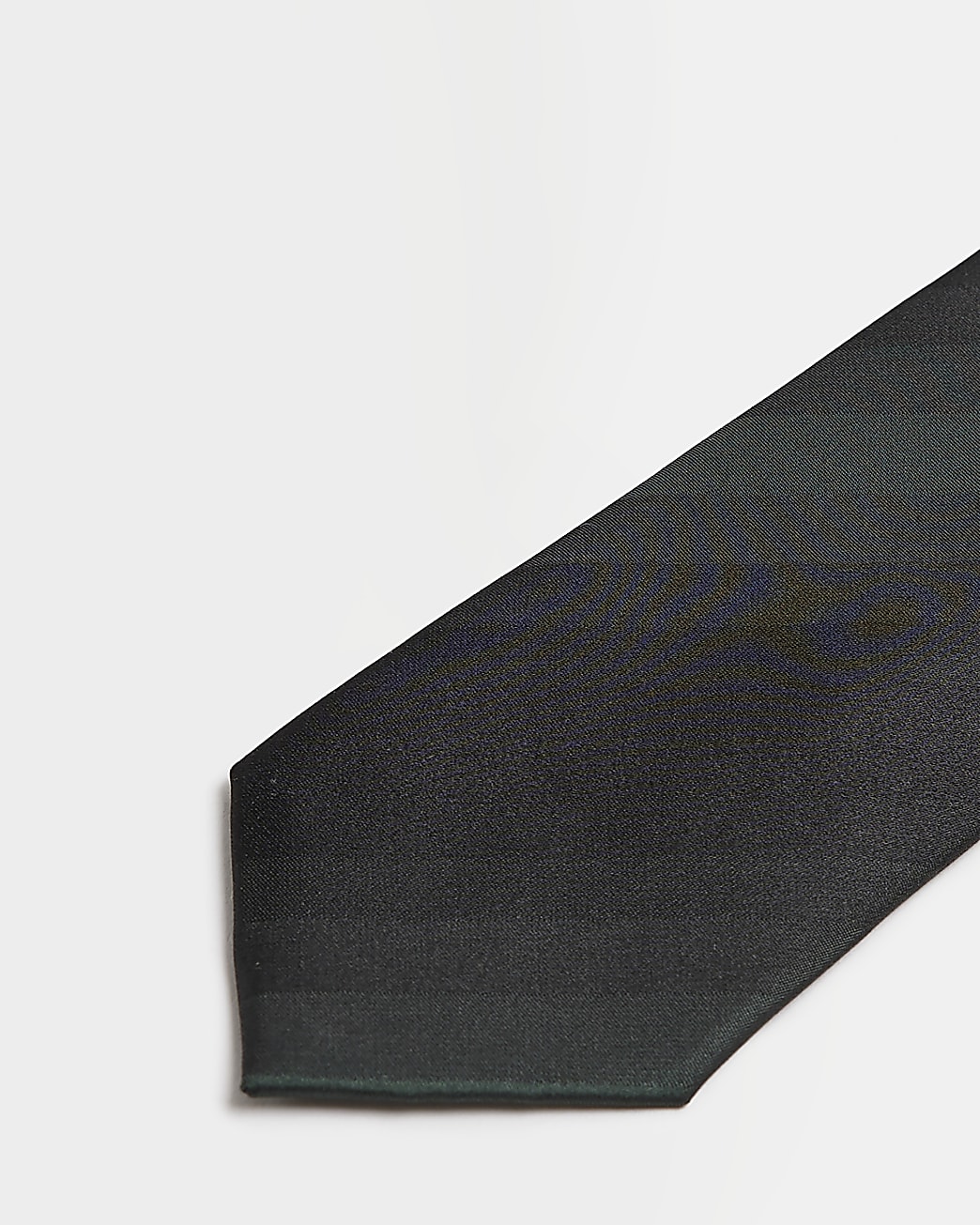 Dark Green Silk Stripe Tie