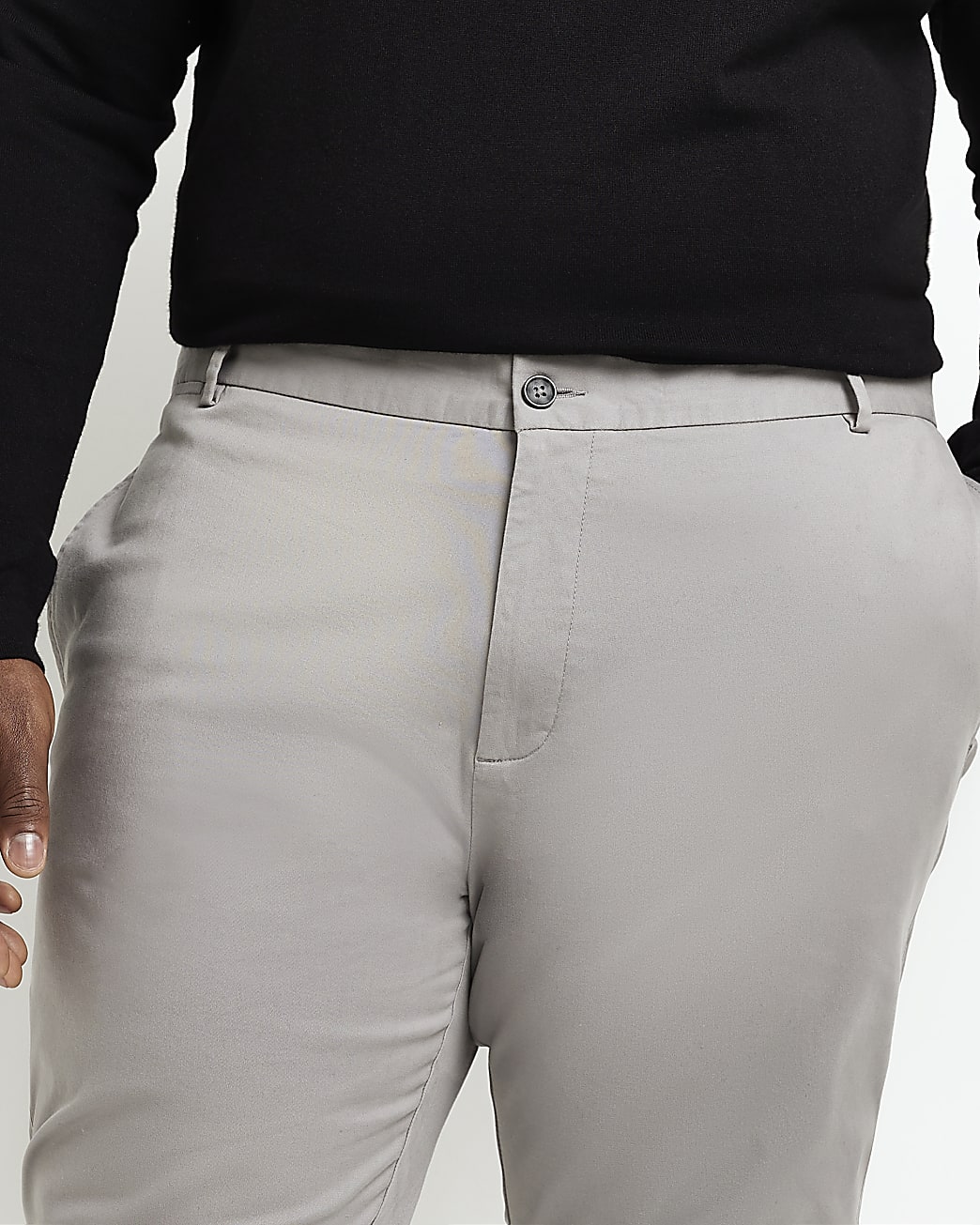 Big & Tall grey slim fit smart chinos