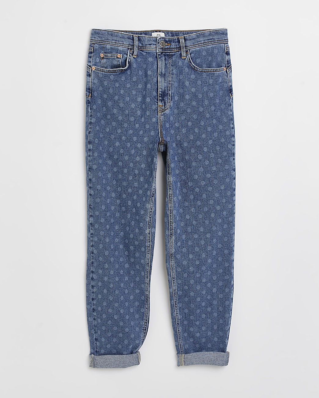 Blue high waisted bum sculpt mom jeans