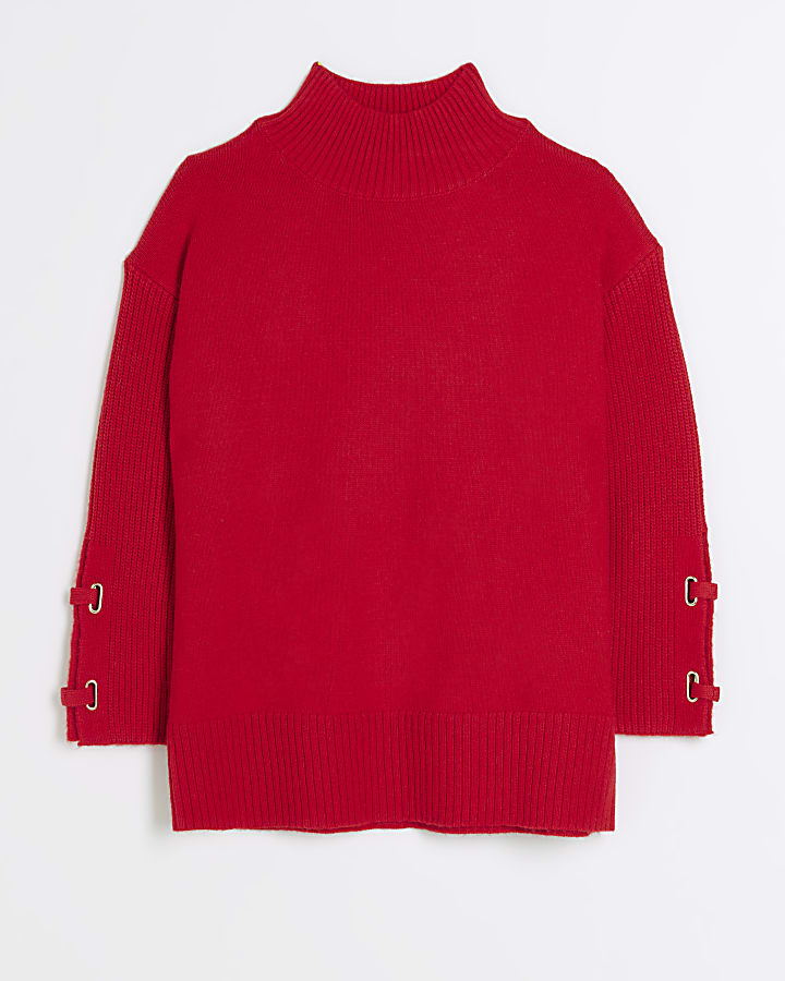 Red cuff detail jumper