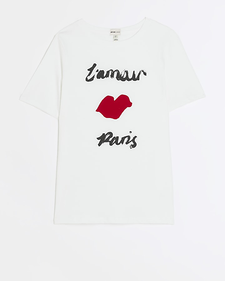 White graphic t-shirt