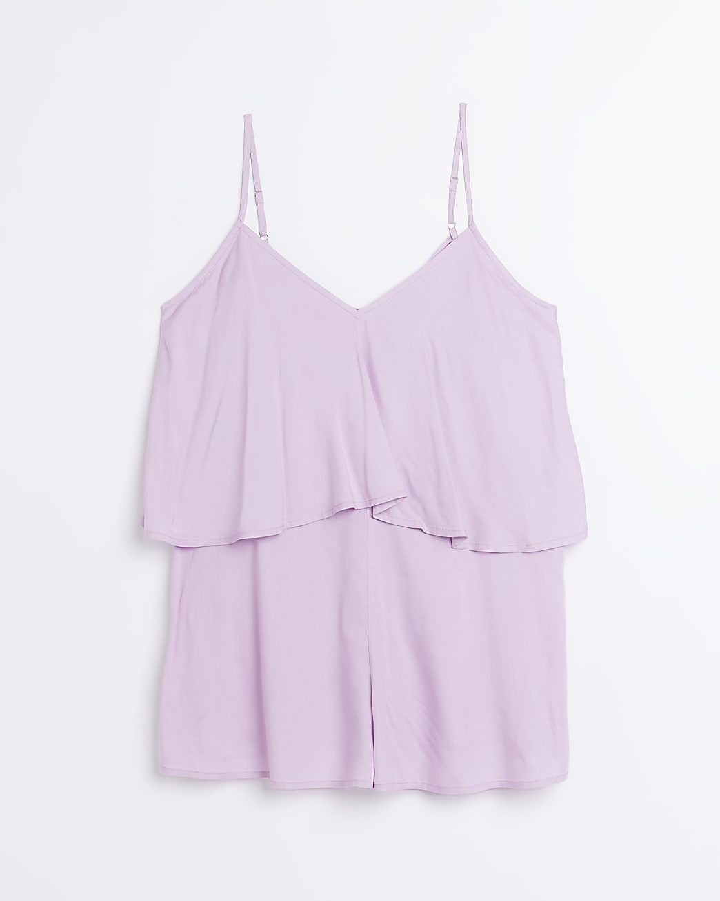 Purple layered sleeveless playsuit