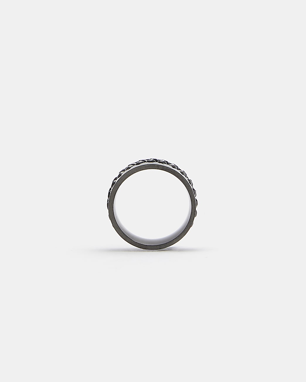 Black Chain Spinner Ring