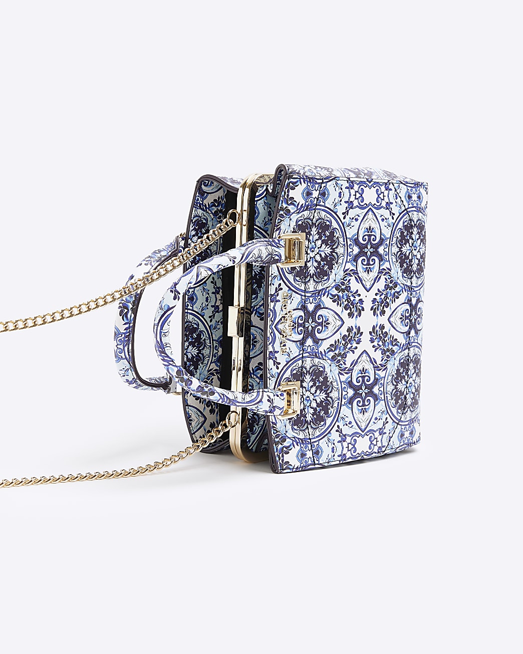 Blue baroque tote bag