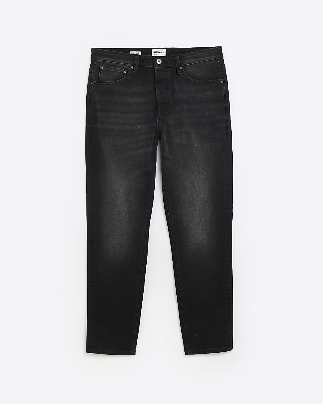 Black tapered fit jeans