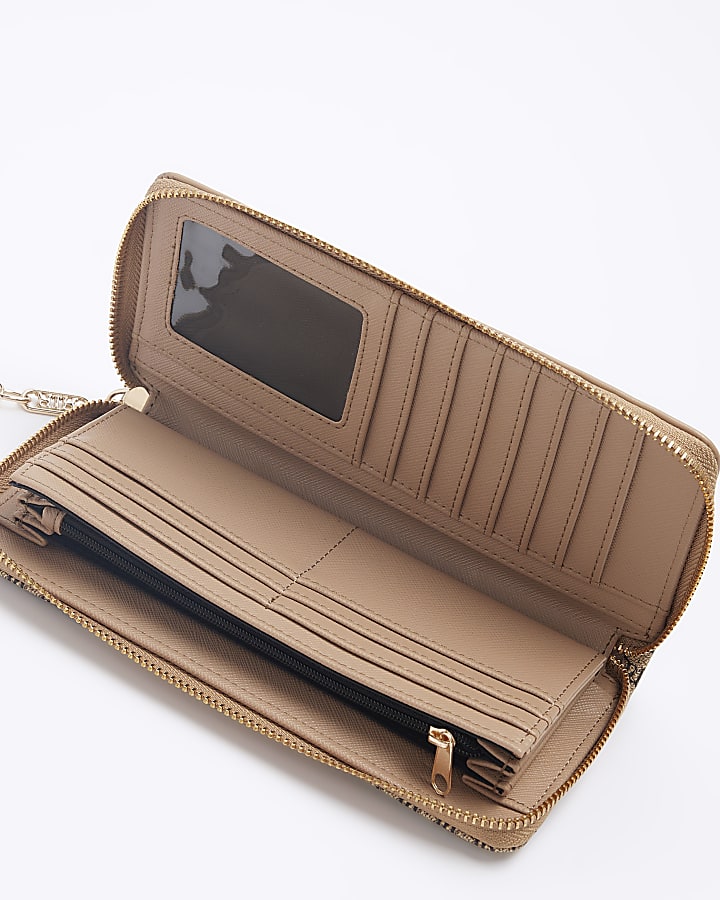 Beige RI monogram purse