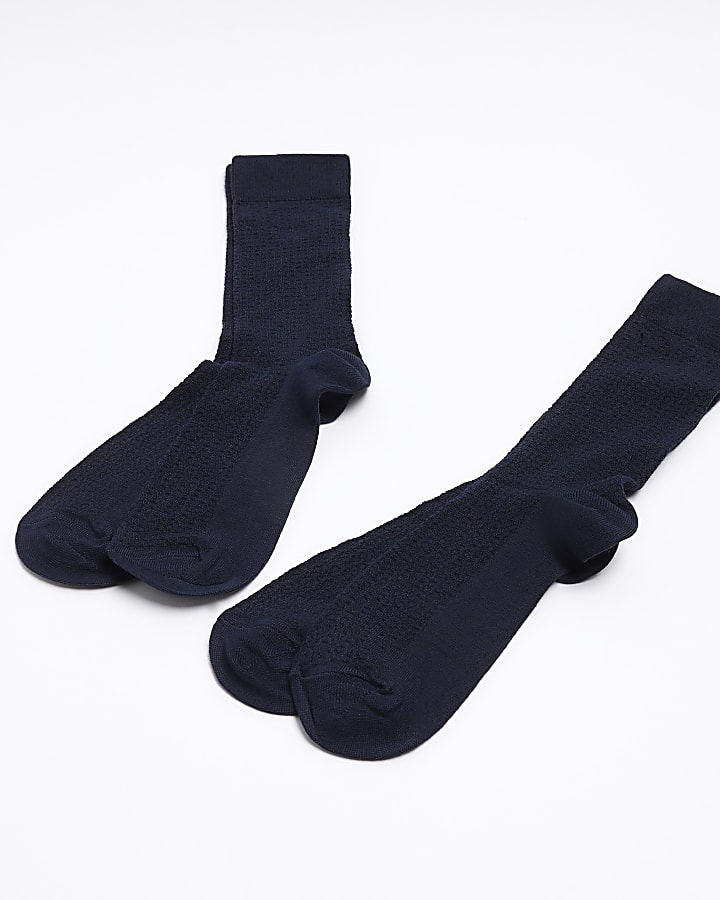 Navy ankle socks multipack