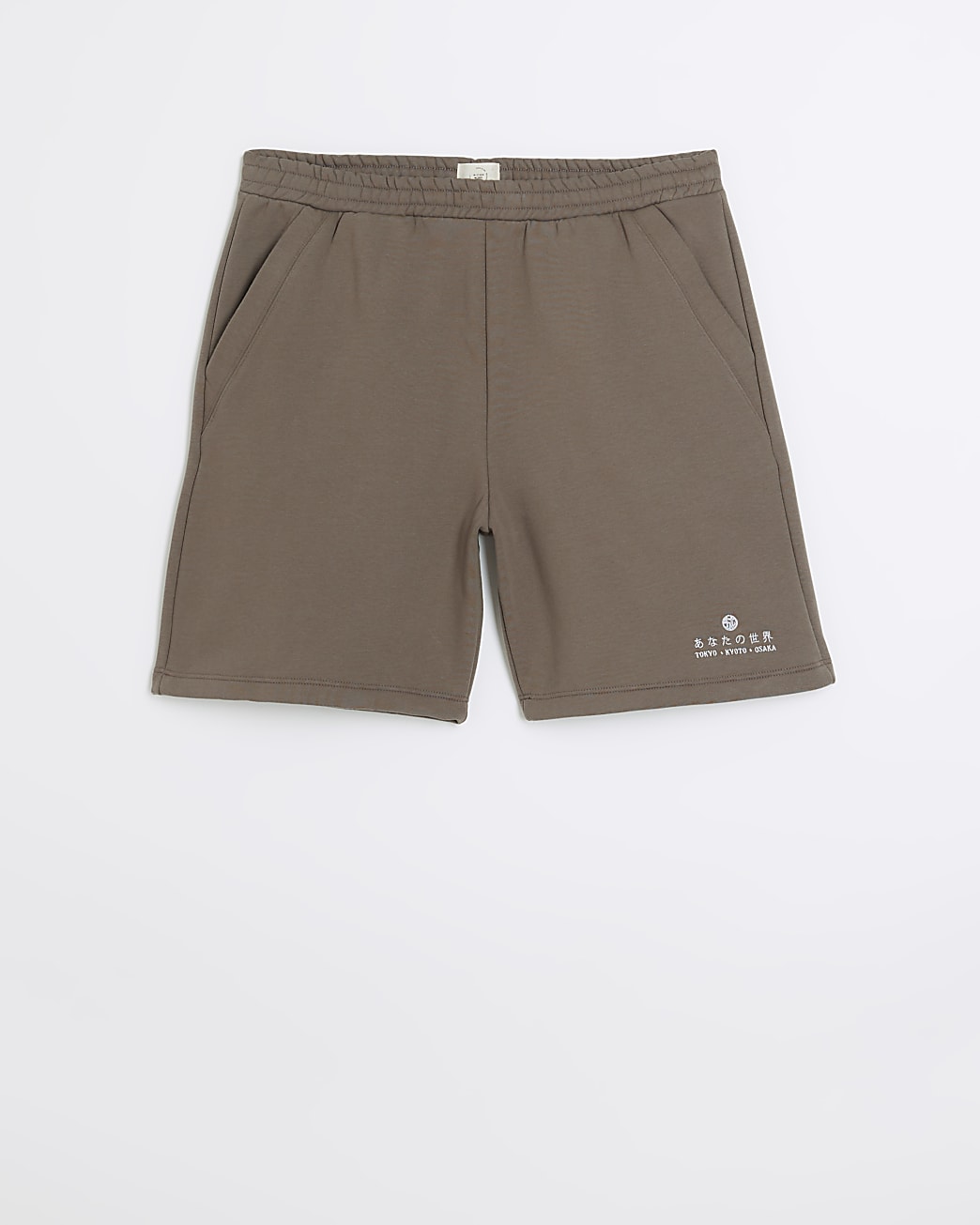 Stone regular fit embroidered shorts