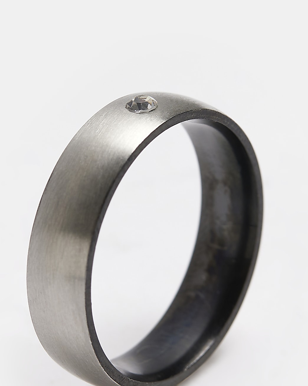 Silver Steel Band Ring