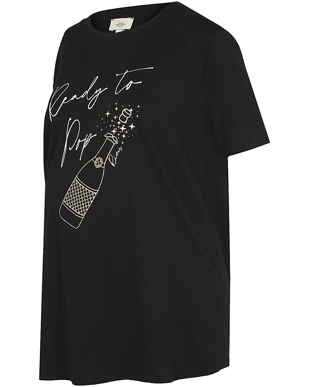 Black graphic maternity t-shirt
